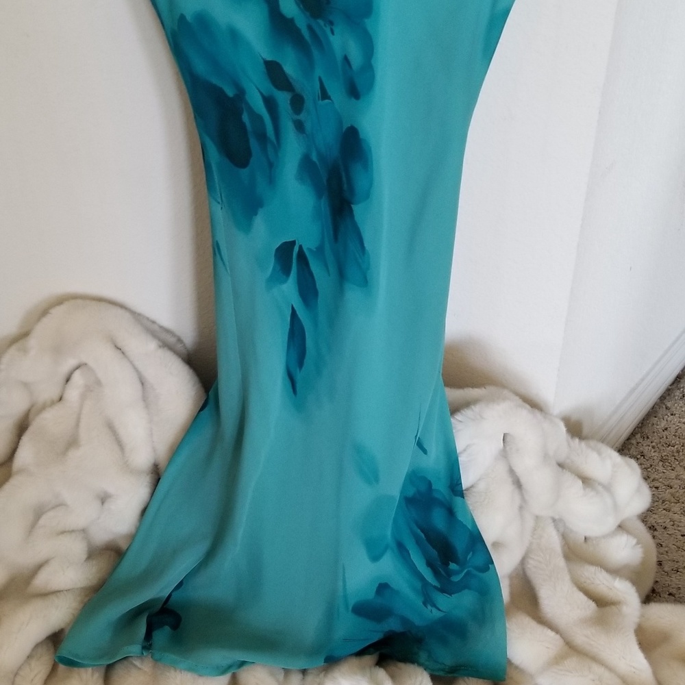 Blue halter dress